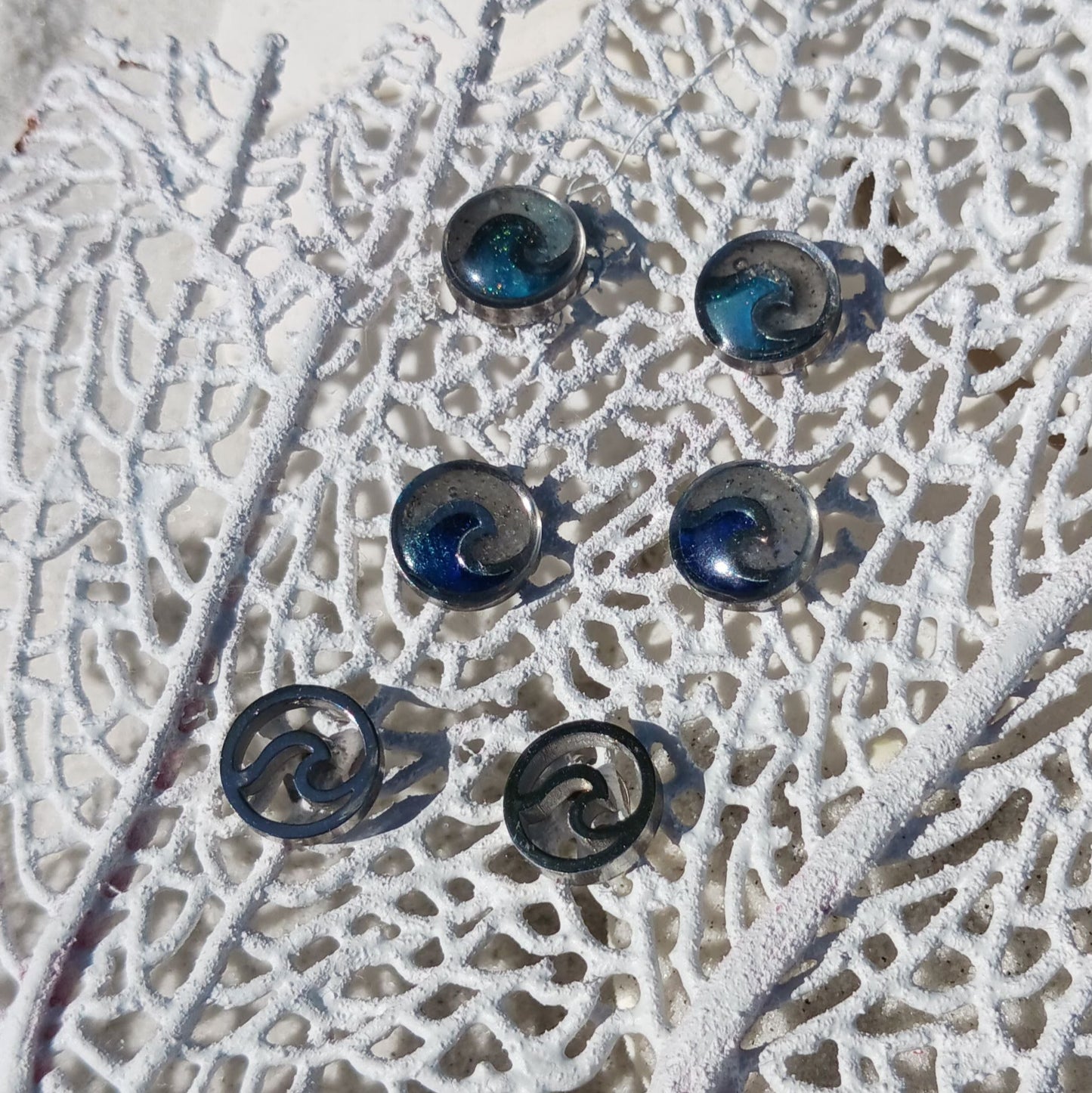 Earrings - Wave Studs