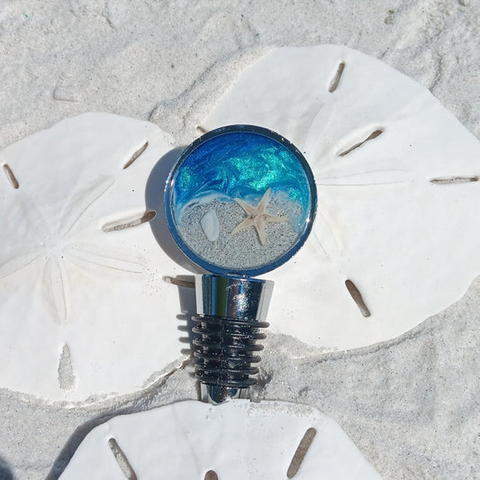 Wine Stopper - Florida Beach Sand Circle