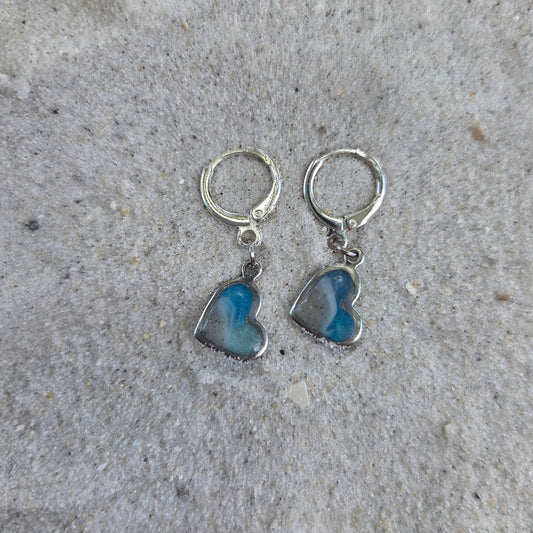 Heart Huggie Hoop Earrings