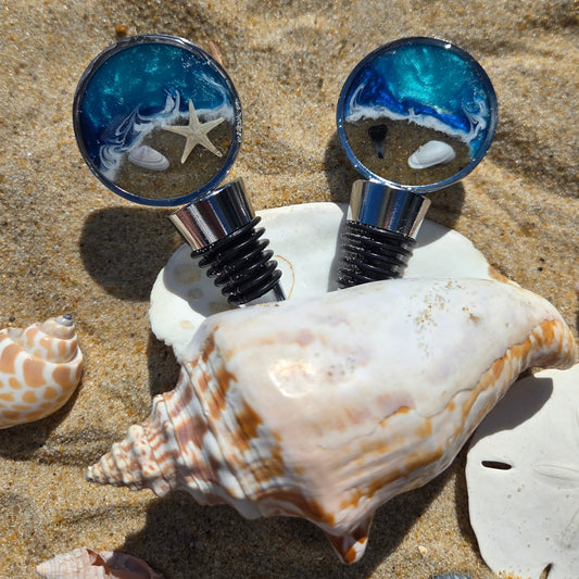 OBX Beach Sand Wine Stopper