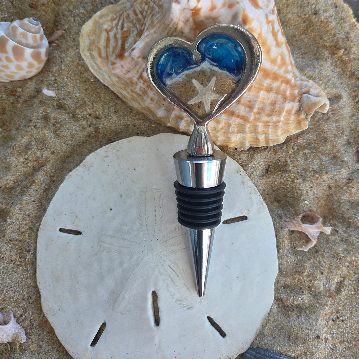 OBX Beach Sand Wine Stopper