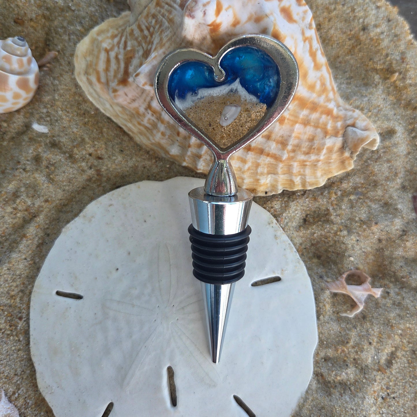 OBX Beach Sand Wine Stopper