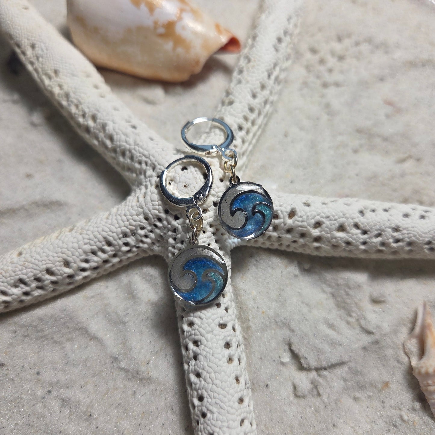 Double Wave Huggie Hoop Earrings
