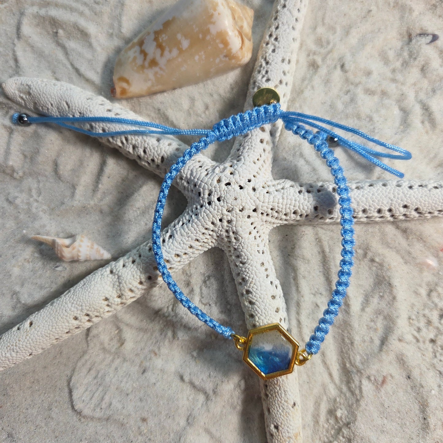 Hexagon -Braided Corded Bracelet