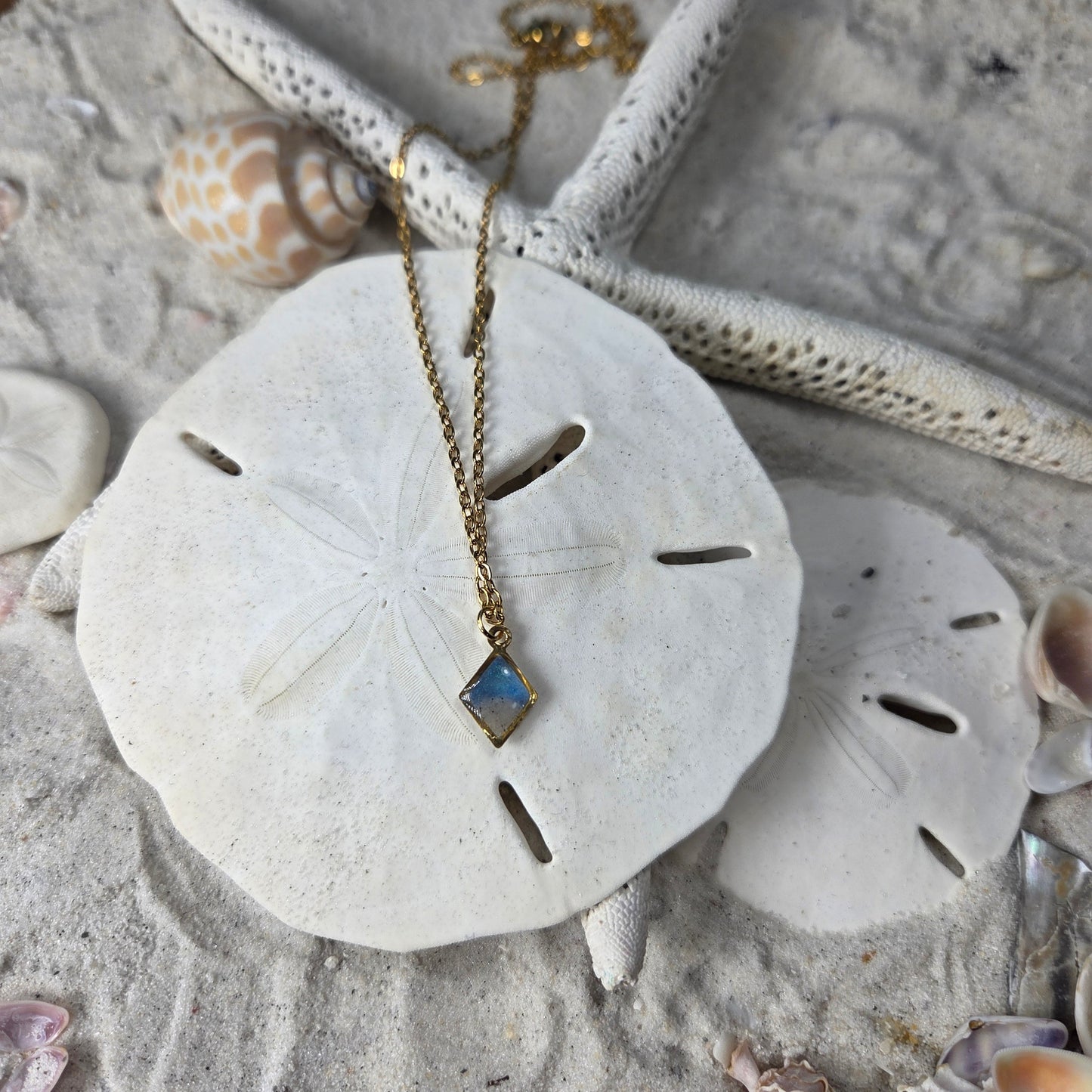 Dainty Rhombus Necklace - Cable Chain