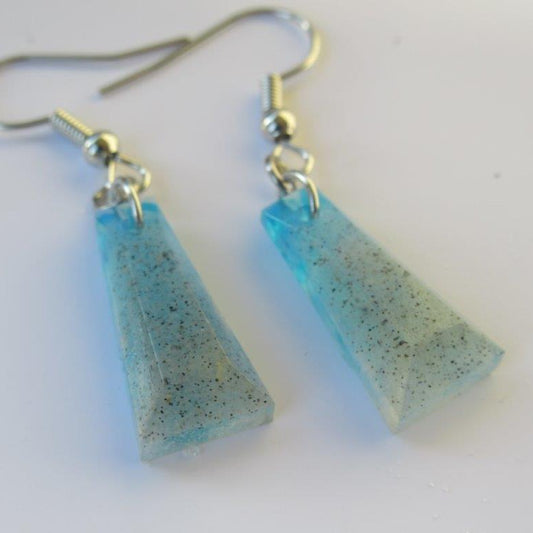 Trapezoid beach sand earrings
