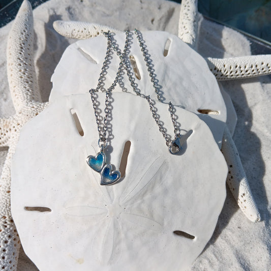 Necklace - Double heart