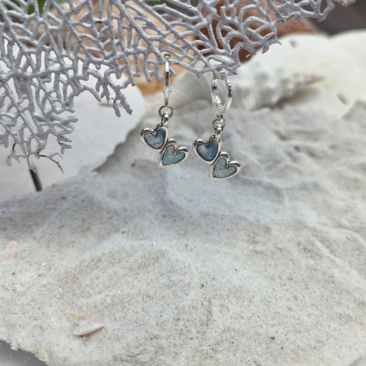 Earrings - Double hearts