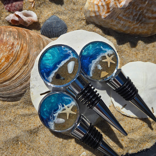 OBX Beach Sand Wine Stopper