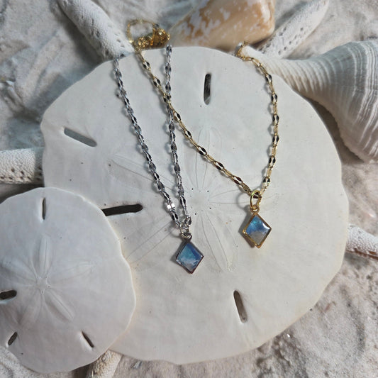 Dainty Rhombus Necklace - Lip Chain