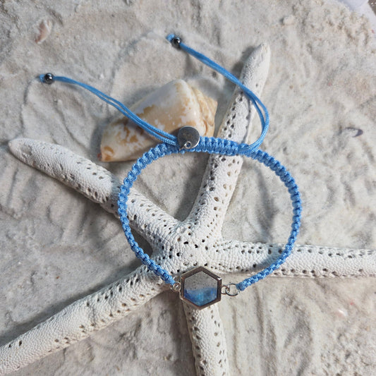 Hexagon -Braided Corded Bracelet