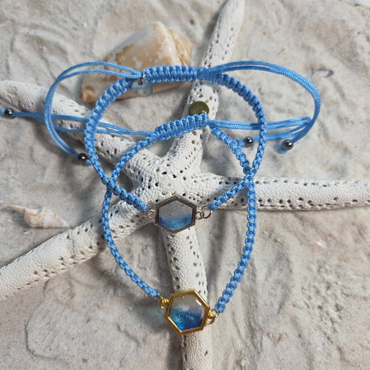 Hexagon -Braided Corded Bracelet