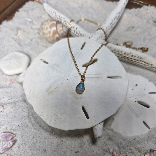 Dainty Rain Drop Necklace - Cable Chain
