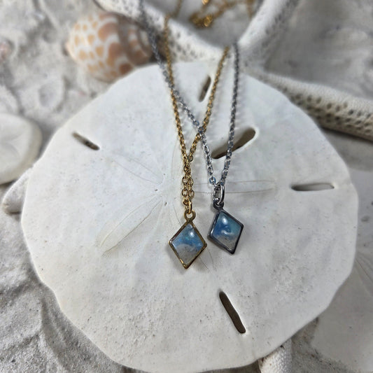 Dainty Rhombus Necklace - Cable Chain
