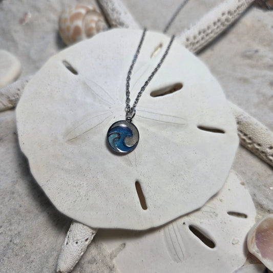 Double Wave Necklace -  Cable Chain
