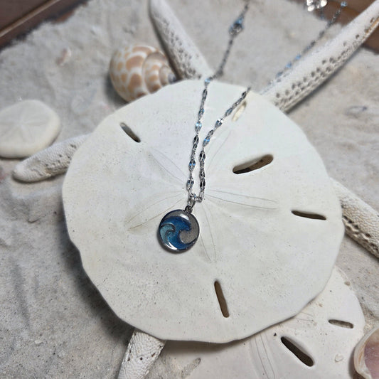 Double Wave Necklace - Lip Chain