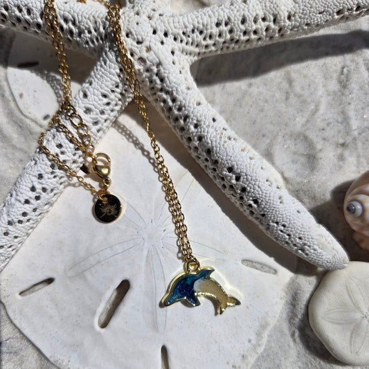 Dolphin Necklace - Cable Chain