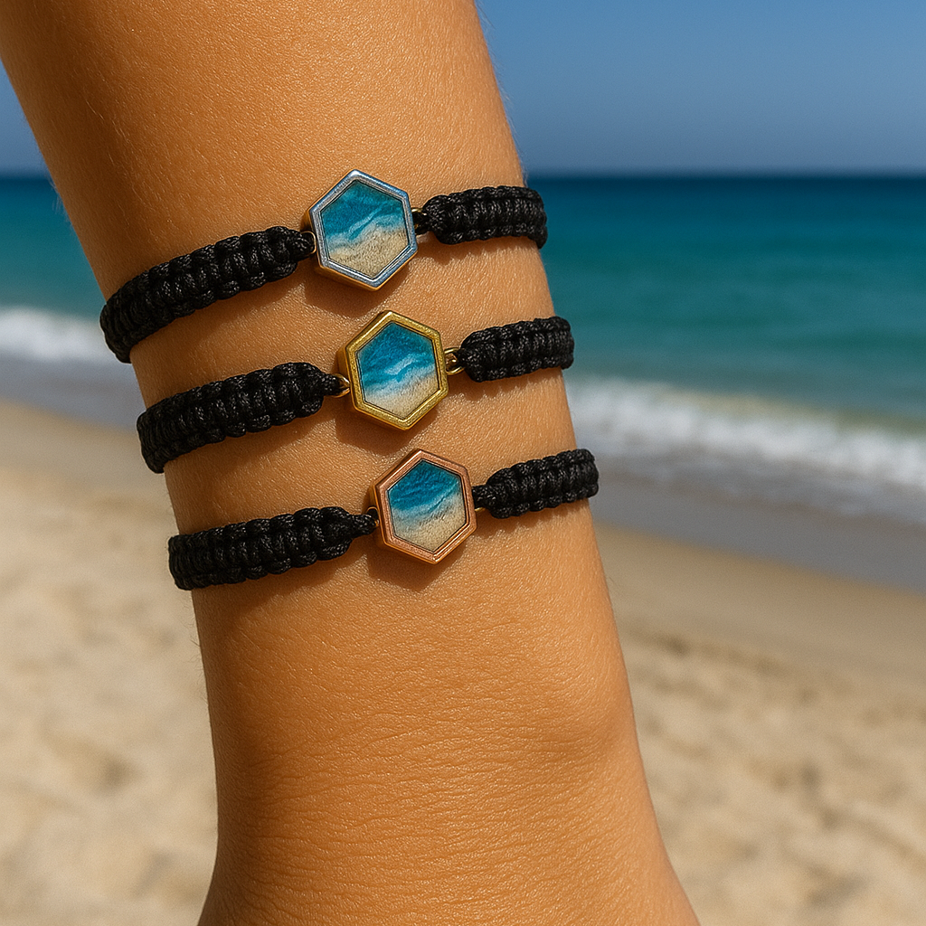 Hexagon - Braided Slider Bracelet