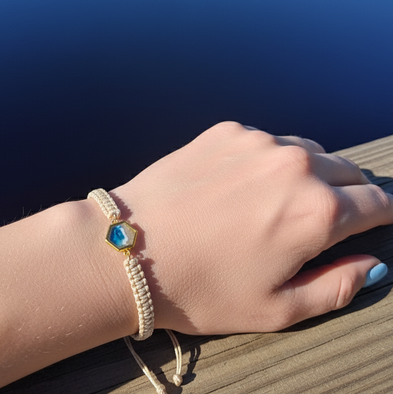 Hexagon - Braided Slider Bracelet