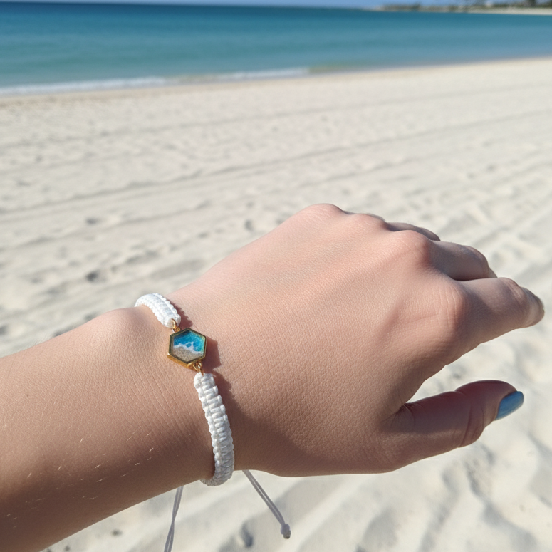 Hexagon - Braided Slider Bracelet