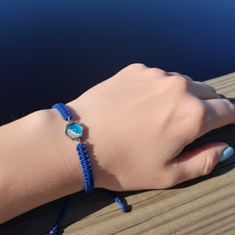 Hexagon - Braided Slider Bracelet