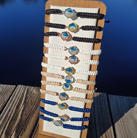 Hexagon - Braided Slider Bracelet