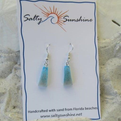 Trapezoid beach sand earrings
